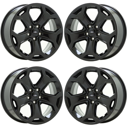 18" Ford Edge Gloss Black Wheels Rims Factory OEM 2011-2019 Set 3848