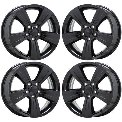 17" Jeep Compass Patriot Gloss Black wheels rims Factory OEM set 2380