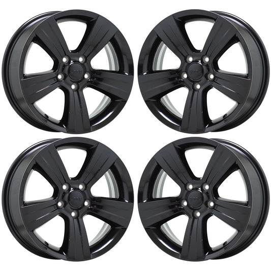 17" Jeep Compass Patriot Gloss Black wheels rims Factory OEM set 2380