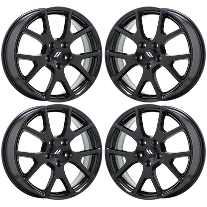 19" Dodge Journey Grand Caravan Gloss Black wheels rims OEM set 2422 EXCHANGE