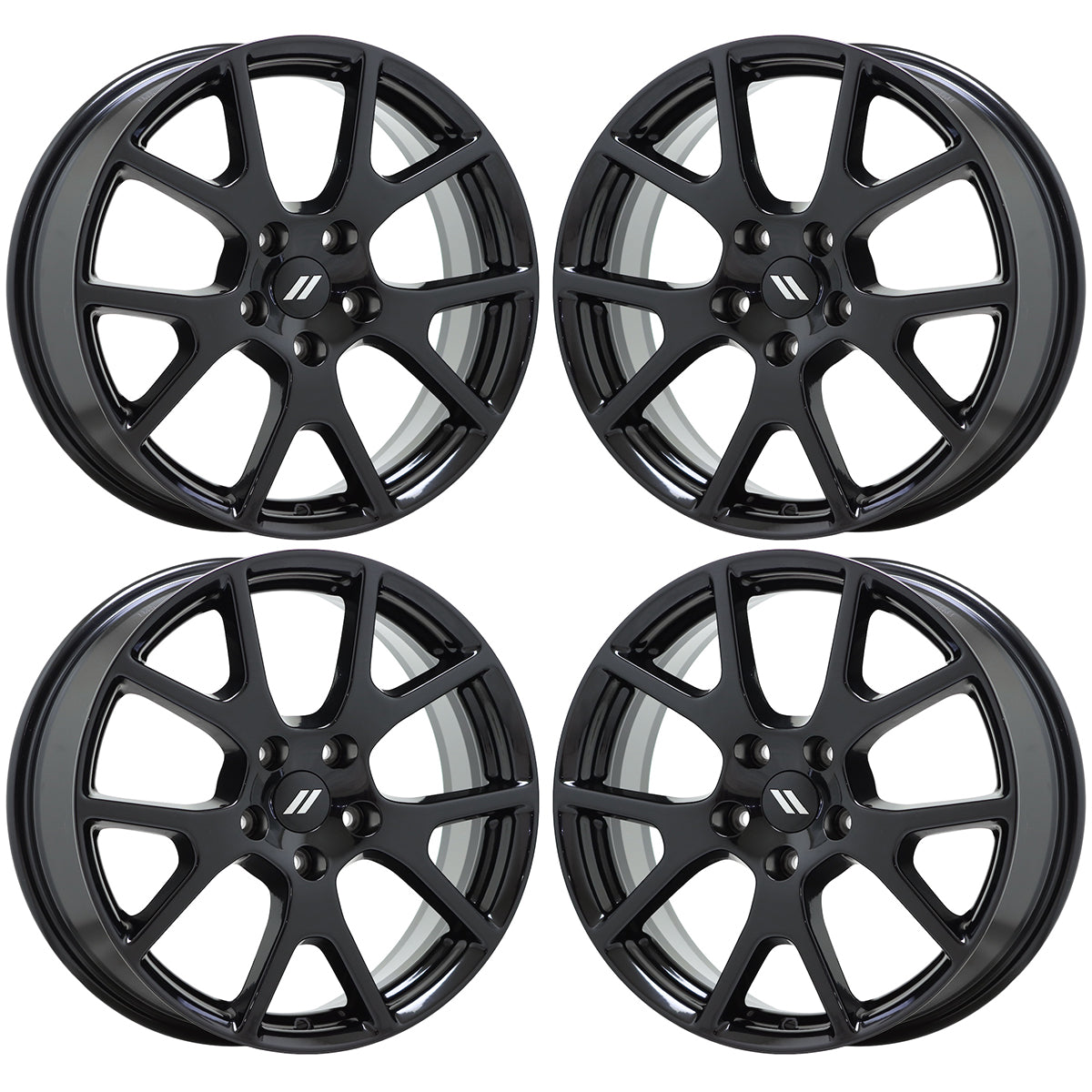 19" Dodge Journey Grand Caravan Gloss Black wheels rims OEM set 2422