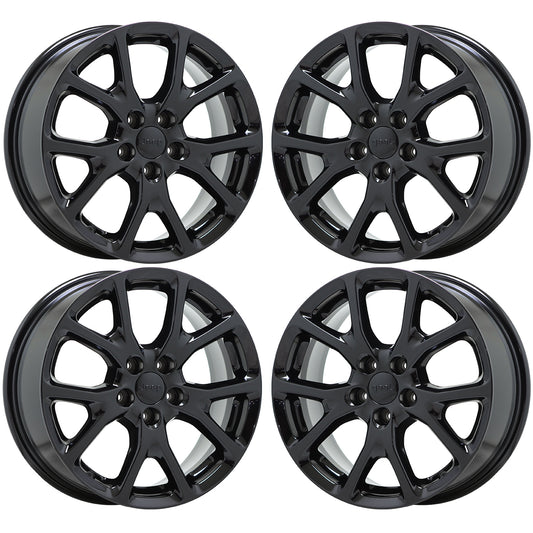 17" Jeep Cherokee Gloss Black wheels rims Factory OEM set 9130 EXCHANGE