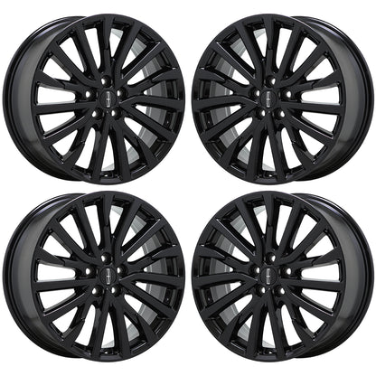 19" Lincoln Continental Gloss Black wheels rims Factory OEM set 10090 EXCHANGE