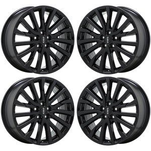 19" Lincoln Continental Gloss Black wheels rims Factory OEM set 10090