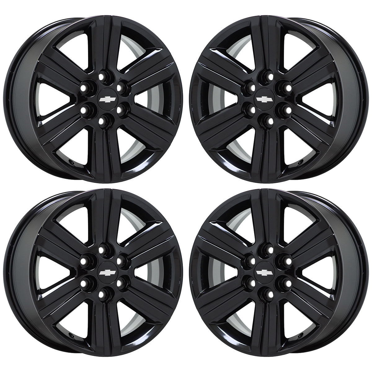 18" Chevrolet Traverse Gloss Black wheels rims Factory OEM 2013-2017 set 5572