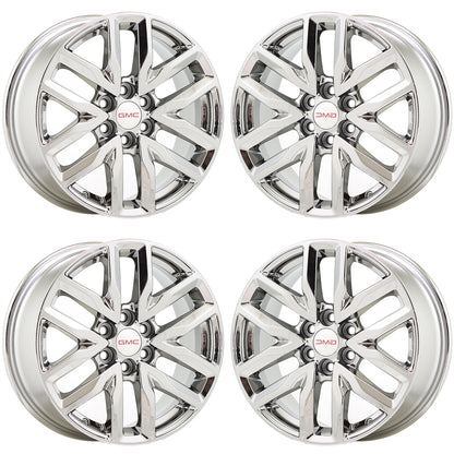 18" GMC Acadia 2017-2022 Bright Chrome wheels rims Factory OEM set 5798 5797
