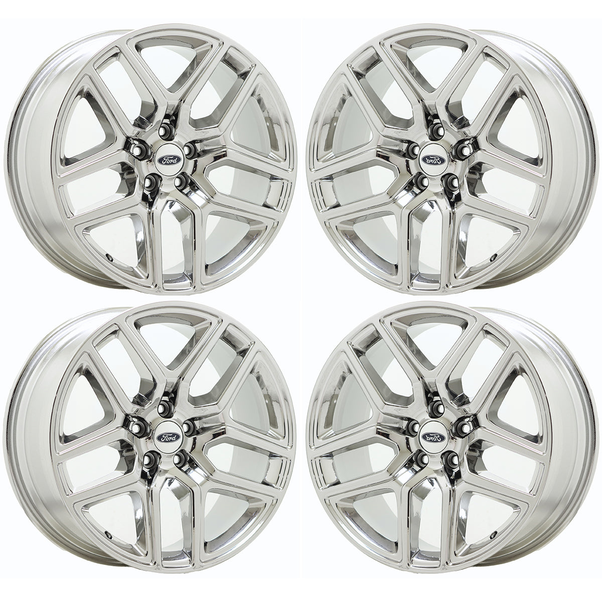 20" Ford Explorer Bright Chrome wheels rims Factory OEM set 10061 EXCHANGE