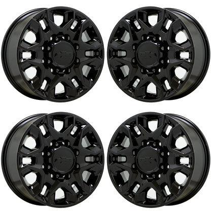 18" Chevrolet Silverado 2500 3500 Gloss Black wheels rims Factory OEM set 5959