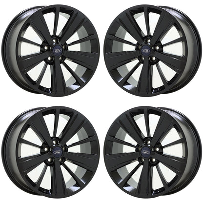 20" Ford Explorer Gloss Black wheels rims Factory OEM set 2011-2019 10183