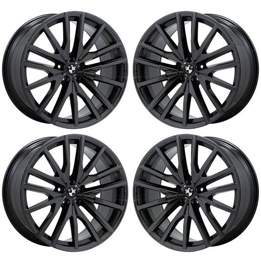 22" BMW X5 M Black Chrome wheels rims Factory OEM set 86471 86474 EXCHANGE