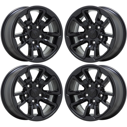 17" Dodge Ram 1500 Rebel Satin Black wheels rims Factory OEM set 2553 2614