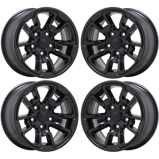 17" Dodge Ram 1500 Rebel Satin Black wheels rims Factory OEM set 2553 2614