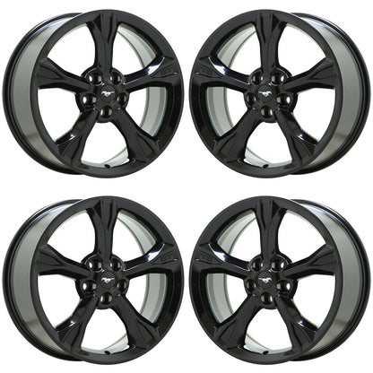 19" Ford Mustang GT California Gloss Black wheels rims Factory OEM set 10081