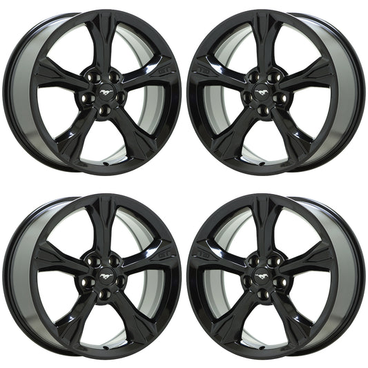 19" Ford Mustang GT California Gloss Black wheels rims Factory OEM set 10081
