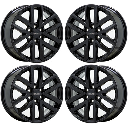 18" GMC Acadia 2017-2022 Gloss Black wheels rims Factory OEM set 5798 5797