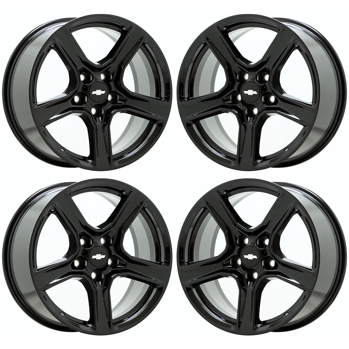 18" Chevrolet Camaro Gloss Black wheels rims Factory OEM set 5758