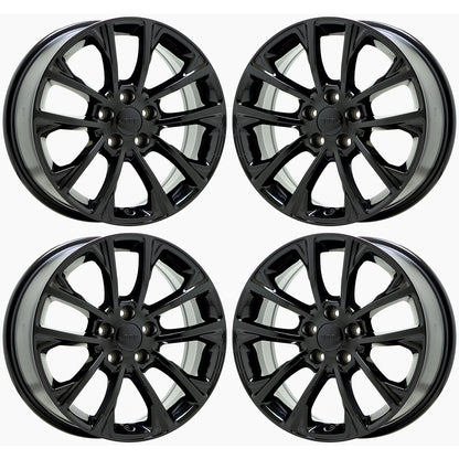 17" Jeep Cherokee Gloss Black wheels rims Factory OEM set 9201 9202 EXCHANGE