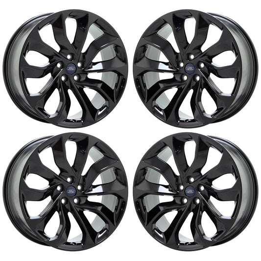 21" Lincoln Aviator Gloss Black wheels rims Factory OEM set 10239 EXCHANGE