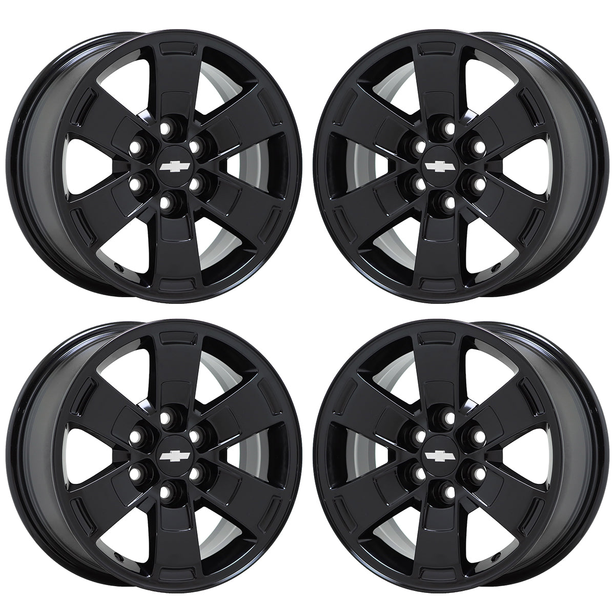 16" Chevrolet Colorado Canyon Gloss Black wheels rims Factory OEM set 5670