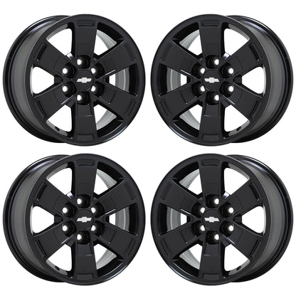 16" Chevrolet Colorado Canyon Gloss Black wheels rims Factory OEM set 5670