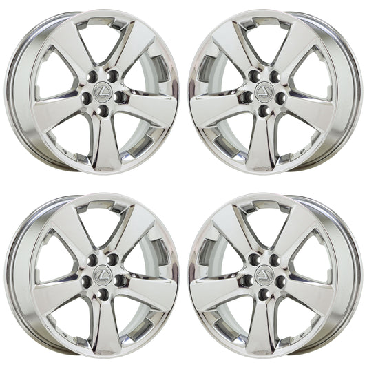 18" Lexus RX330 RX350 Bright Chrome Wheels Rims Factory OEM Set 74171 EXCHANGE