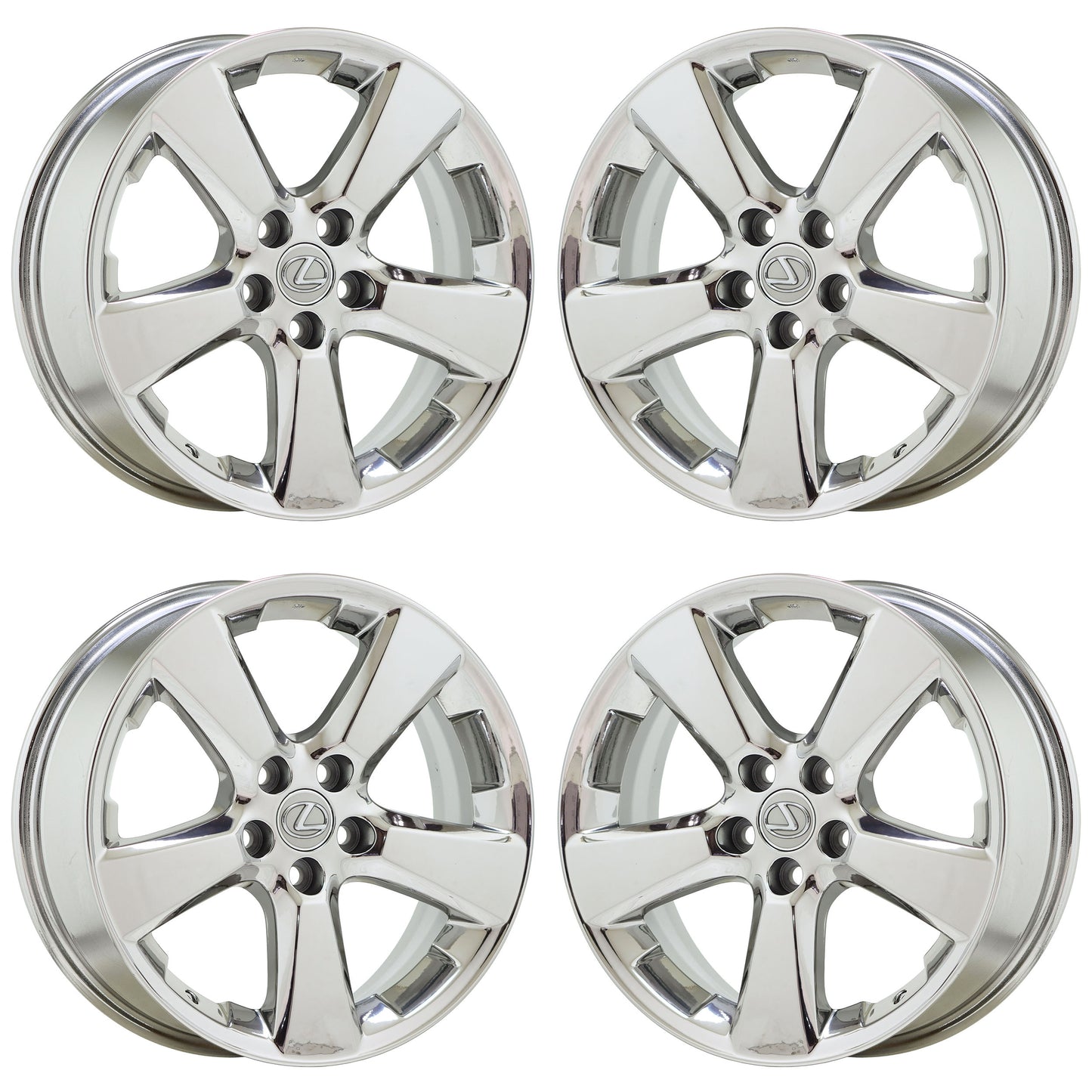 18" Lexus RX330 RX350 Bright Chrome Wheels Rims Factory OEM Set 74171 EXCHANGE