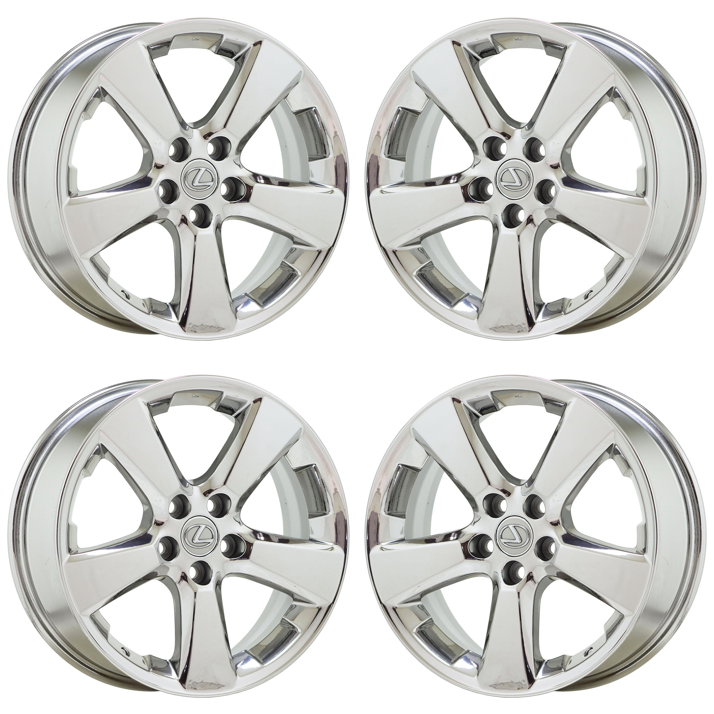 18" Lexus RX330 RX350 Bright Chrome Wheels Rims Factory OEM Set 74171 EXCHANGE