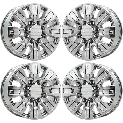 20" GMC Sierra 2500 3500 Bright Chrome wheels rims Factory OEM GM set 84830459
