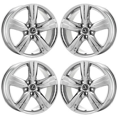 18" Lexus GS350 GS430 Bright Chrome wheel rim Factory OEM 74184 EXCHANGE