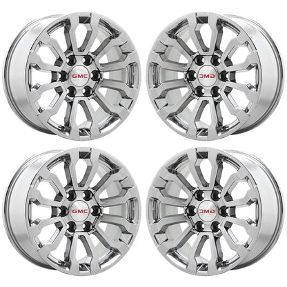 18" Sierra 1500 Yukon Silverado Tahoe Chrome wheels rims Factory OEM set 5909