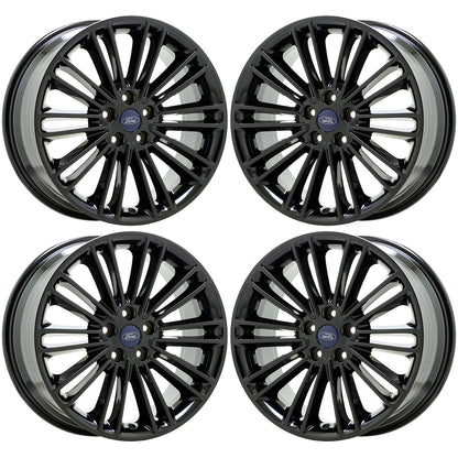 18" Ford Fusion Lincoln MKZ Gloss Black wheels rims Factory OEM set 3960
