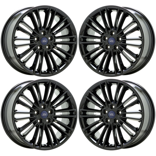 18" Ford Fusion Lincoln MKZ Gloss Black wheels rims Factory OEM set 3960