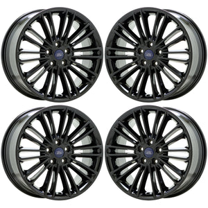 18" Ford Fusion Lincoln MKZ Gloss Black wheels rims Factory OEM set 3960