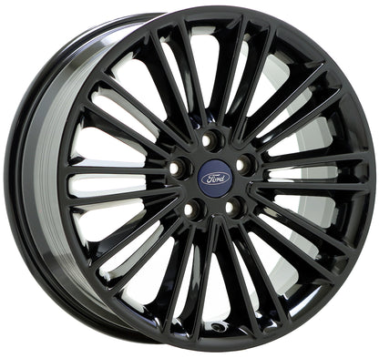 18" Ford Fusion Lincoln MKZ Gloss Black wheels rims Factory OEM set 3960