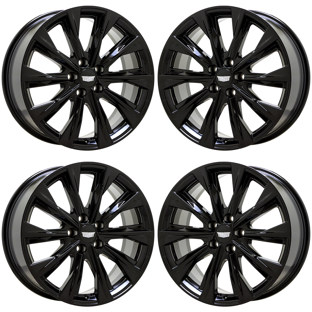 19" Cadillac CT4 Gloss Black wheels rims Factory OEM set 4863 4864