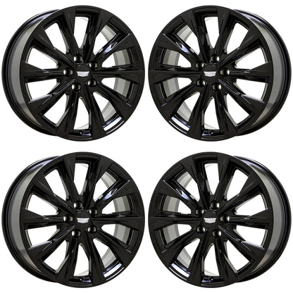 19" Cadillac CT4 Gloss Black wheels rims Factory OEM set 4863 4864