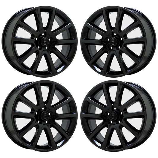 19" Lincoln MKZ Gloss Black wheels rims Factory OEM set 3953 EXCHANGE