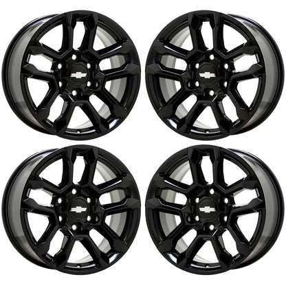 18" Chevrolet Silverado 1500 Gloss Black wheels rims Factory OEM 14091 EXCHANGE