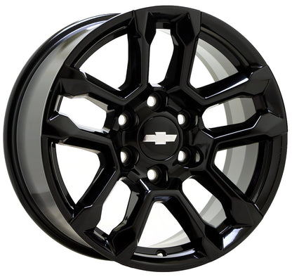 18" Chevrolet Silverado 1500 Gloss Black wheels rims Factory OEM 14091 EXCHANGE