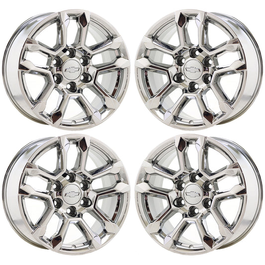 18" Chevrolet Silverado 1500 Bright Chrome wheels rims Factory OEM 14091