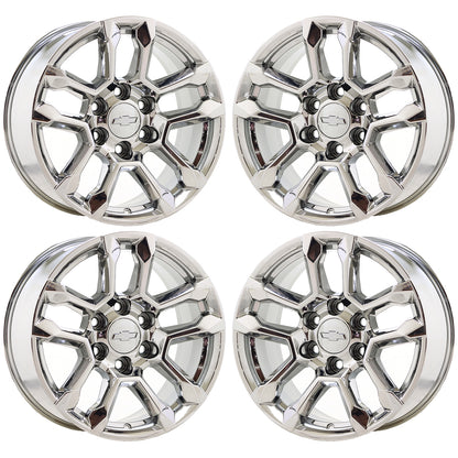 18" Chevrolet Silverado 1500 Bright Chrome wheels Factory OEM 14091 EXCHANGE