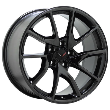19" 20" Corvette C7 Z06 Black Chrome Wheels Rims Factory OEM Set 96013 96014