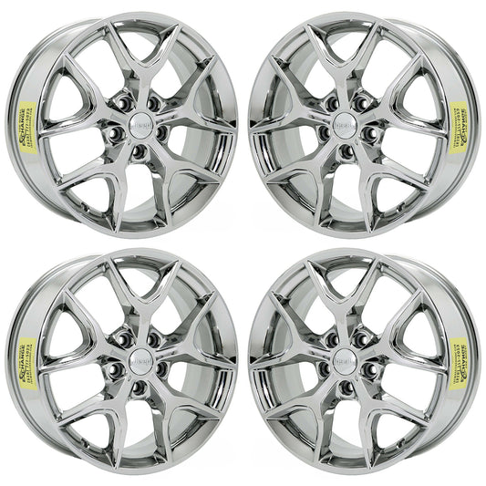 20" Jeep Grand Cherokee Bright Chrome wheels rims Factory OEM set 9214
