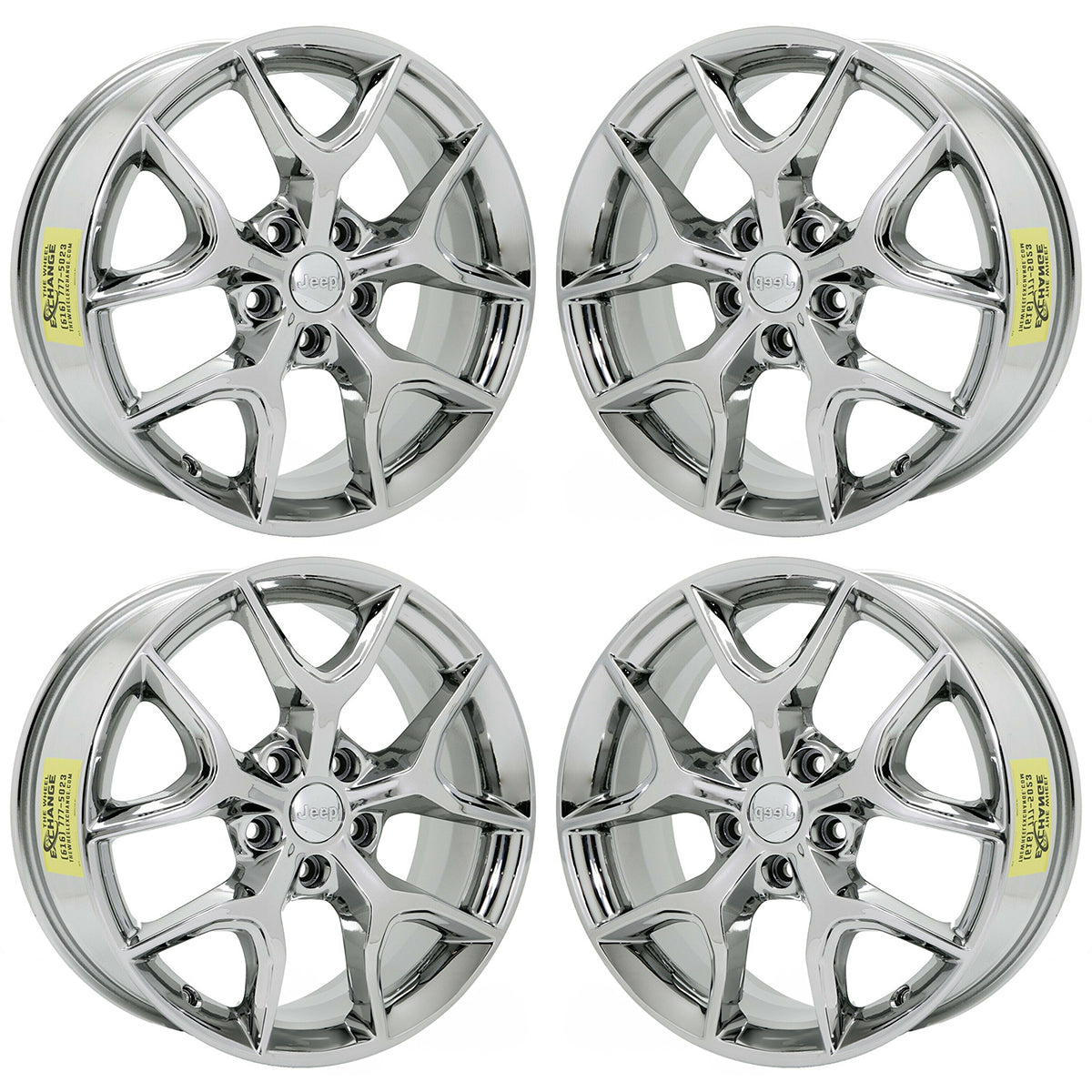 20" Jeep Grand Cherokee Bright Chrome wheels rims OEM set 9214 EXCHANGE