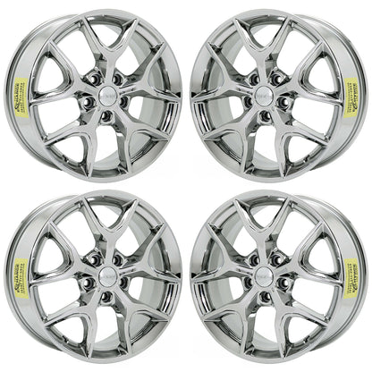 20" Jeep Grand Cherokee Bright Chrome wheels rims OEM set 9214 EXCHANGE