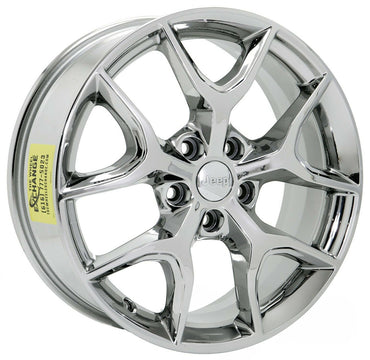 20" Jeep Grand Cherokee Bright Chrome wheels rims Factory OEM set 9214