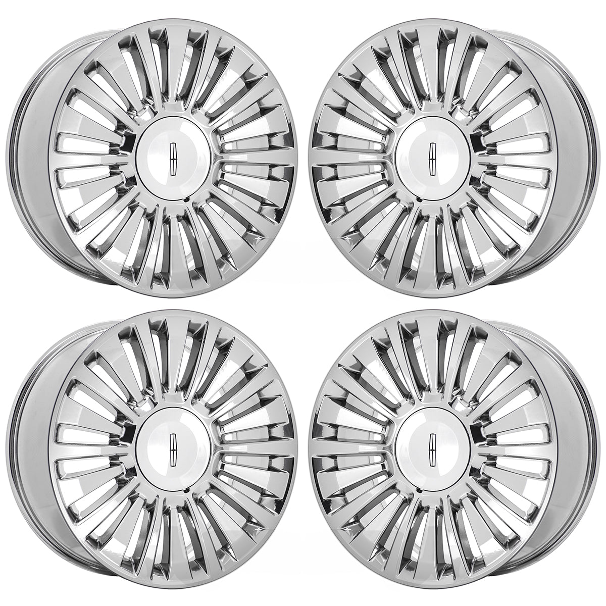22" Lincoln Navigator Bright Chrome wheels rims Factory OEM set 10026 EXCHANGE