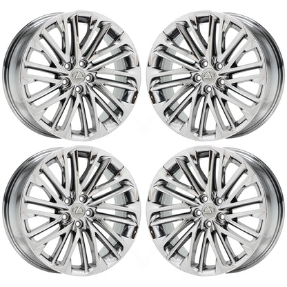 20" Lexus RX350 RX450 Bright Chrome wheels rims Factory OEM set 74393 EXCHANGE