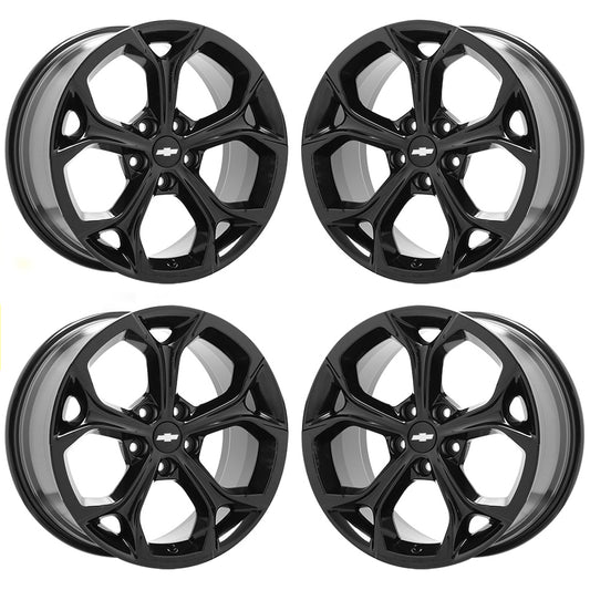 18" Chevrolet Malibu Gloss Black wheels rims Factory OEM set 2016-2024 - 5893