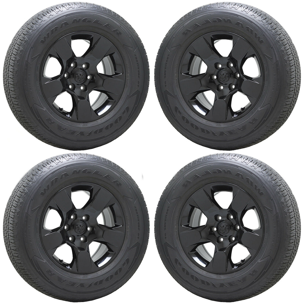 18" Dodge Ram 1500 Truck Gloss Black wheels rims tires Factory OEM set 4 2669